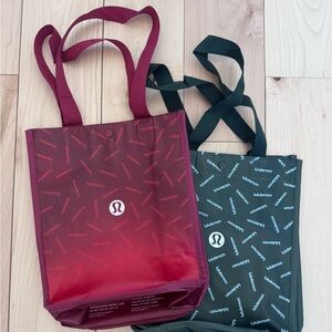 lululemon athletica Red and Green Tote Bags